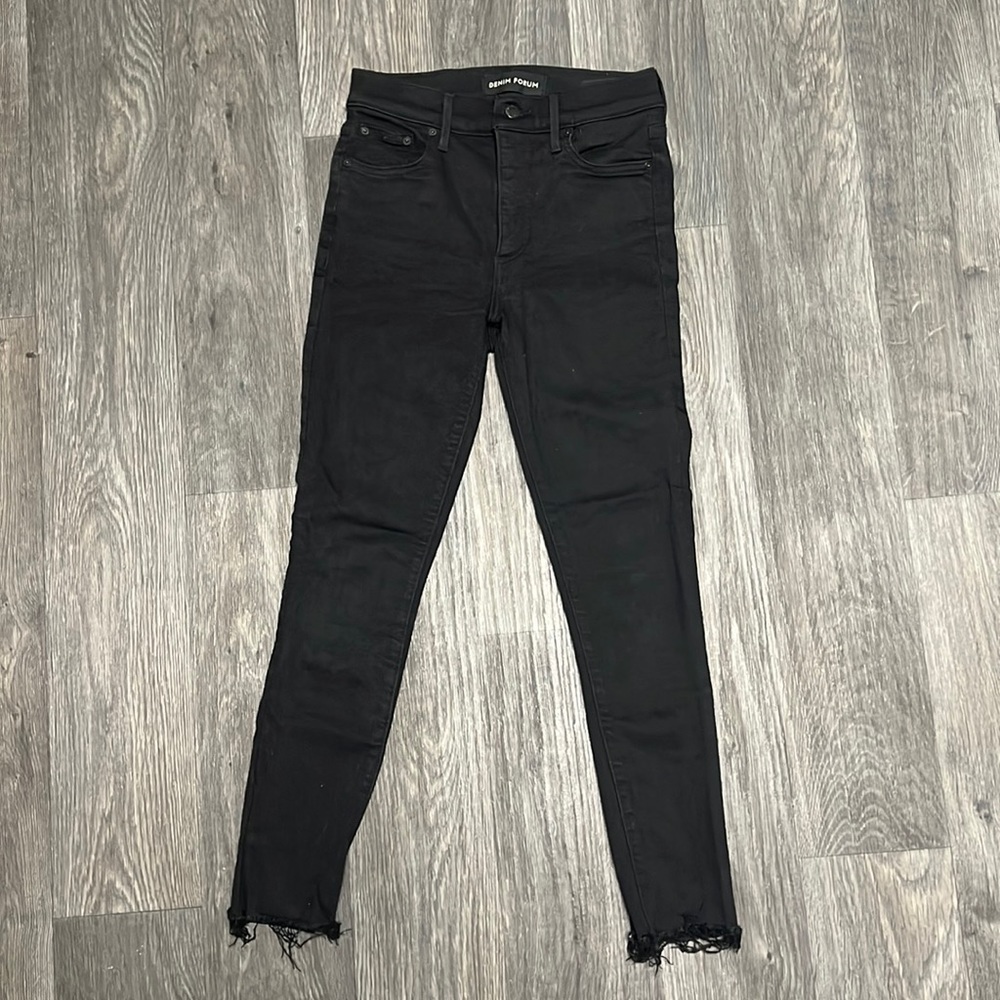Denim forum nico mid rise skinny crop
